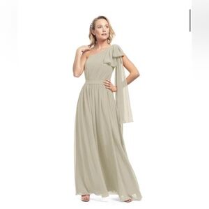 Azazie bridesmaids dress Naima in Taupe